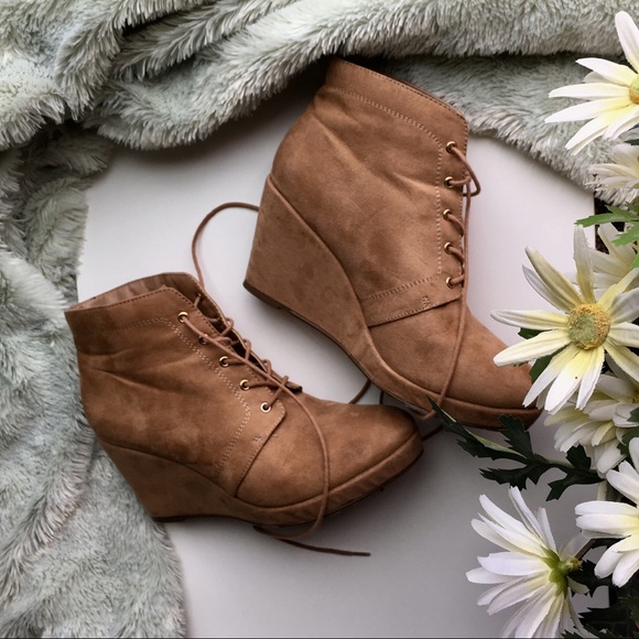 Forever 21 Shoes - Forever21 | suede lace-up ankle booties
